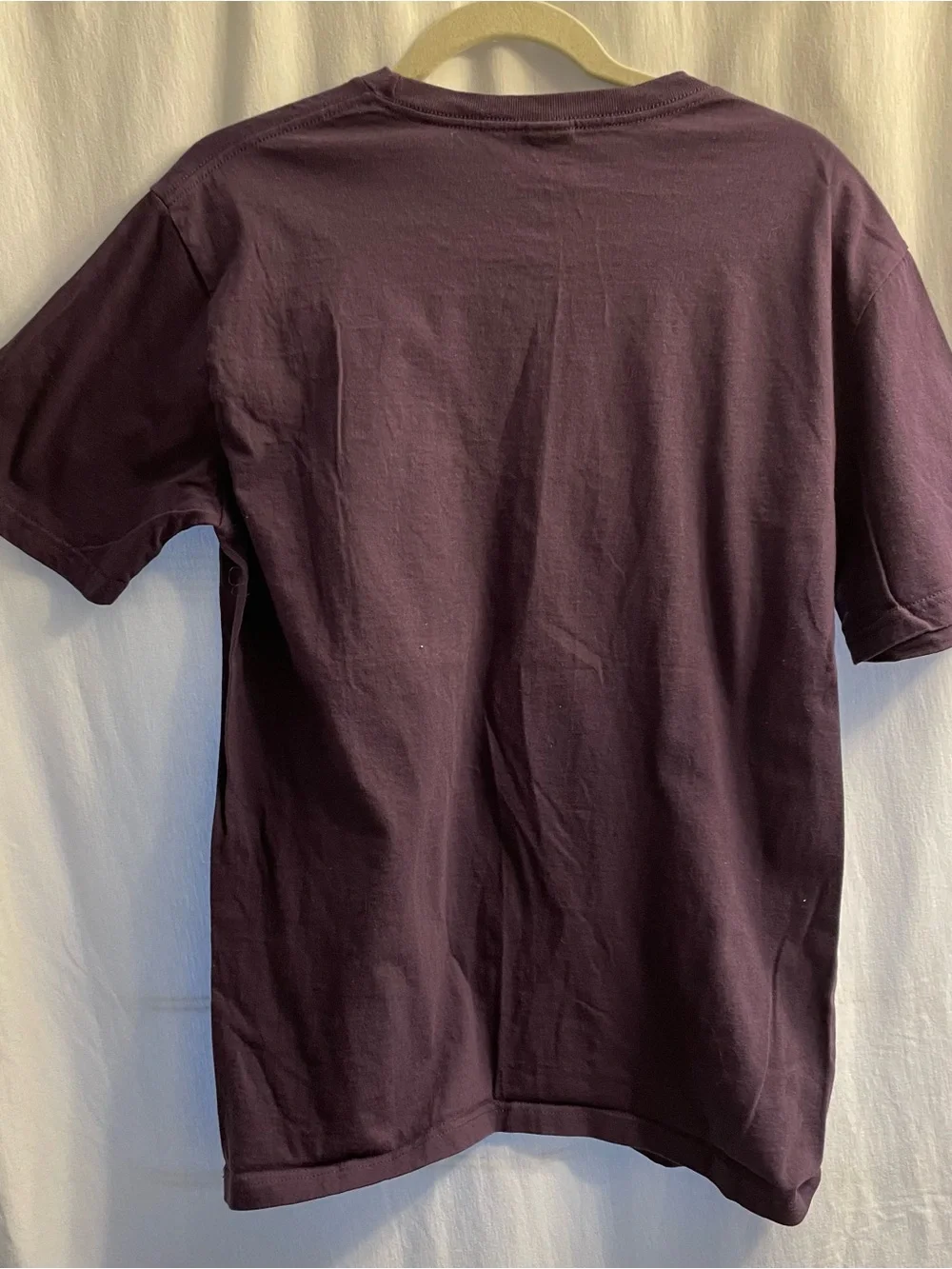 The North Face Big yellow Logo T-shirt Purple Mens Size Medium